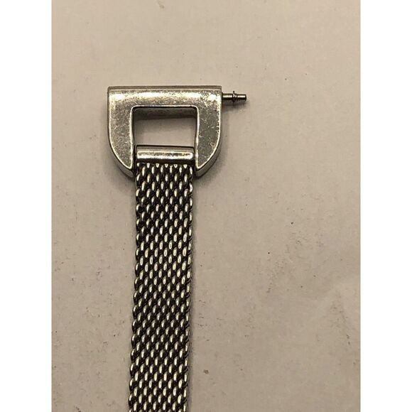 Fossil Watch Parts Half Band 6mm Silver Mesh Links Clasp 14mm GY163 - Picture 3 of 10